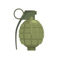 Pineapple hand grenade. Military weapon vector Illustration Royalty Free Stock Photo