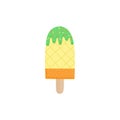 Pineapple ice popsicle vector illustration