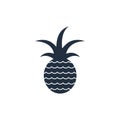 Pineapple icon,Fruit icon,Vector and Illustration Royalty Free Stock Photo