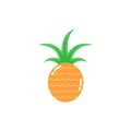 Pineapple icon,Fruit icon,Vector and Illustration Royalty Free Stock Photo