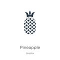 Pineapple icon vector. Trendy flat pineapple icon from brazilia collection isolated on white background. Vector illustration can Royalty Free Stock Photo