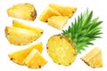 Pineapple isolated on white background. Collection Royalty Free Stock Photo