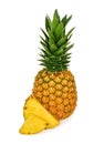 Pineapple isolated white background Royalty Free Stock Photo