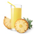 Isolated pineapple juice Royalty Free Stock Photo