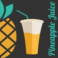 Pineapple juice banner or menu