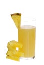 Pineapple Juice With Fruit Slices Royalty Free Stock Photo