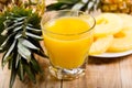 Pineapple juice Royalty Free Stock Photo