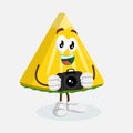 Pineapple Logo mascot with camera pose Royalty Free Stock Photo