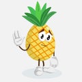 Pineapple Logo mascot good bye pose
