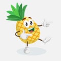 Pineapple Logo mascot Hi pose