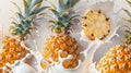 Pineapple milkshake milk Royalty Free Stock Photo