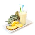 Pineapple milkshake Royalty Free Stock Photo