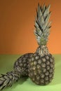 Pineapple, over colorful background