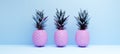 Pineapple painted in pastel colors decoration