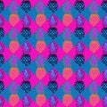 Pineapple pattern in pink and blue