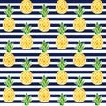 Pineapple pattern with stripes decoration