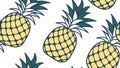 Pineapple Pattern Vector Graphic, Tropical Fruit, vector design Generative AI Royalty Free Stock Photo