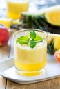 Pineapple with Peach smoothie Royalty Free Stock Photo