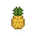 A pineapple pixelated fruit graphic