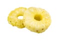 Pineapple rings. Canned pineapple slices an isolated on white Royalty Free Stock Photo