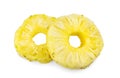 Pineapple rings. Canned pineapple slices  an isolated on white background Royalty Free Stock Photo