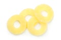 Pineapple rings isolated on white background Royalty Free Stock Photo