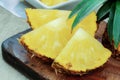 Pineapple ripe of slices.