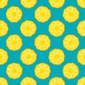 Pineapple seamless pattern blue background Royalty Free Stock Photo