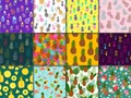 Pineapple seamless pattern vector ananas or tropical fresh fruit with flamingo textured backdrop and sweet exotic