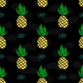 Pineapple seamless vector pattern. Decorative illustration, good for printing Colorful wallpaper vector. Seamless pattern in Royalty Free Stock Photo