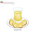 Pineapple Sharbat or Iranian Drink From Pineapple and Syrup