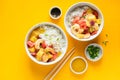 Pineapple and shrimp curry with white rice Royalty Free Stock Photo