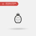 Pineapple Simple vector icon. Illustration symbol design template for web mobile UI element. Perfect color modern pictogram on