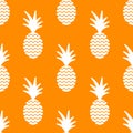 Pineapple simple vetor seamless background. Textile pattern.