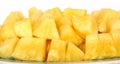 Pineapple slice composition isolated over the white background Royalty Free Stock Photo