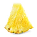 Pineapple slice isolated on white Royalty Free Stock Photo