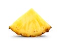 Pineapple slice on white Royalty Free Stock Photo