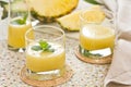 Pineapple smoothie Royalty Free Stock Photo