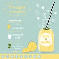 Pineapple smoothie recipe.