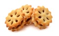 Pineapple biscuit on white background. Royalty Free Stock Photo