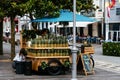 Pineapple street stall in the old town of Ponta Delgada