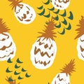 Pineapple stylized fruit pattern