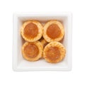 Pineapple tarts in square bowl