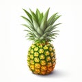 Hyperrealistic 3d Pineapple Illustration On White Background Royalty Free Stock Photo