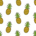 Pineapple.Vector seamless pattern Royalty Free Stock Photo