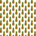 Pineapple, watercolor, palm, pattern, fruit, vector