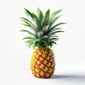 Pineapple on white background,generated with AI. Royalty Free Stock Photo