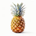 Pineapple on white background,generated with AI. Royalty Free Stock Photo