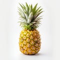 Pineapple on white background,generated with AI. Royalty Free Stock Photo