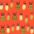 Pineapples fantasy seamless pattern. It is located in swatch me